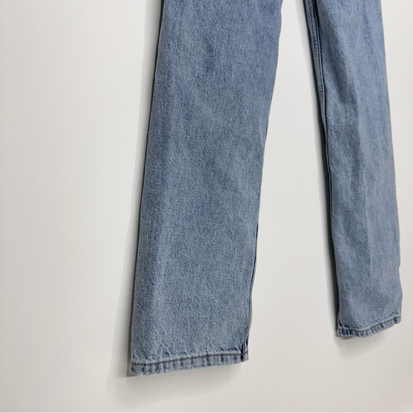 Free People We The Free Button Fly Lighter Wash Straight Leg Jeans Size 26 - Picture 7 of 15